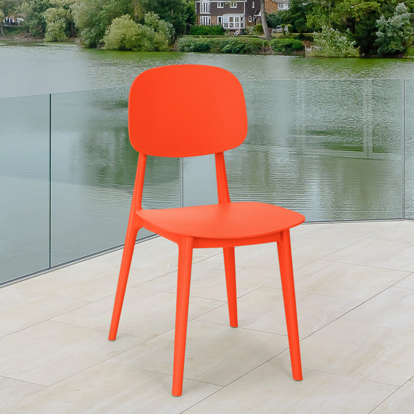 Stuhl aus Polypropylen modernes Design für Küche Garten Bar Restaurant Geer